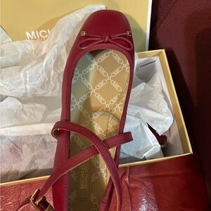 Michael Kors Women's Burgundy Ballet Flats